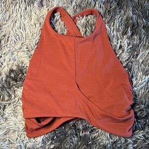 lululemon athletica Rust Halter Cross-Back Tank